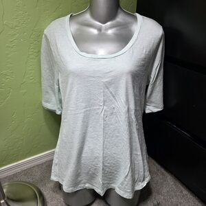 Old Navy Light Green Scoop Neck T-Shirt - Large
